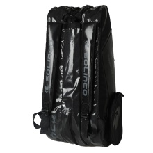 Solinco Racketbag Tour Team Blackout (Schlägertasche, 3 Hauptfächer, Thermofach, Schuhfach) schwarz 15er